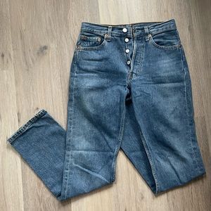 Vintage Levi’s 501 Jeans size 25. Made in France. 100% cotton.